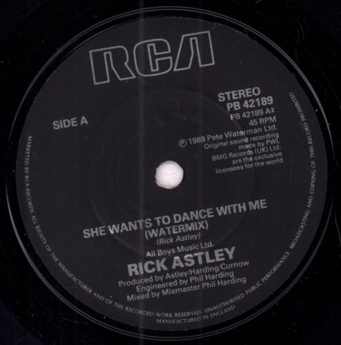 Rick Astley - She Wants To Dance With Me - Used Vinyl Record 12" image 3