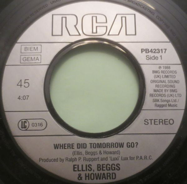 Ellis - Where Did Tomorrow Go? - Used Vinyl Record 7" image 3