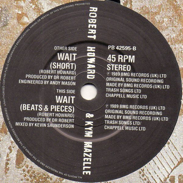 Robert Howard - Wait! - Used Vinyl Record 7" image 4