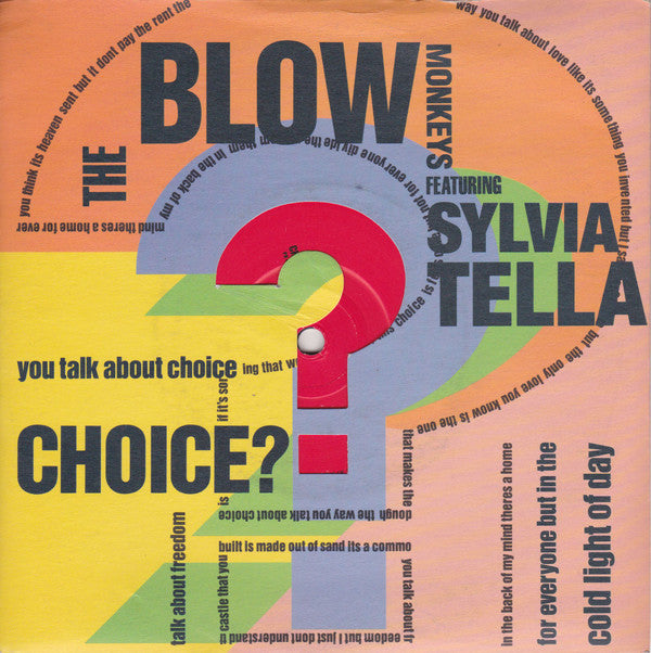 Blow Monkeys - Choice? - Used Vinyl Record 7" image 5