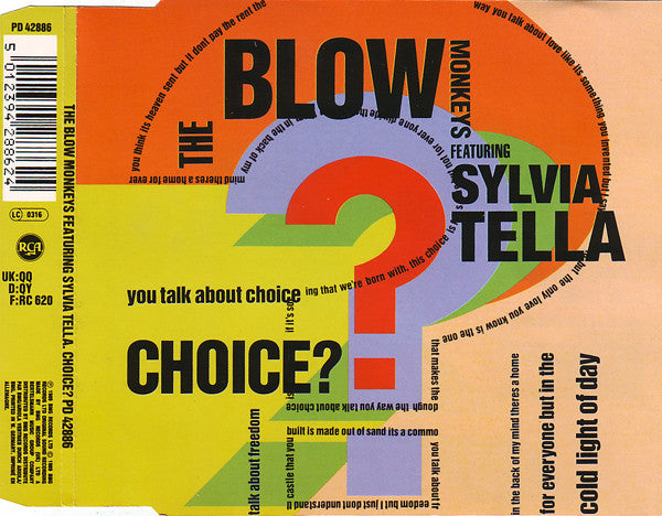 Blow Monkeys - Choice? - Used CD image 1