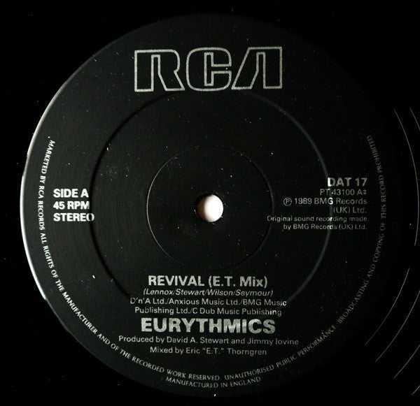 Eurythmics - Revival - Used Vinyl 12" image 3
