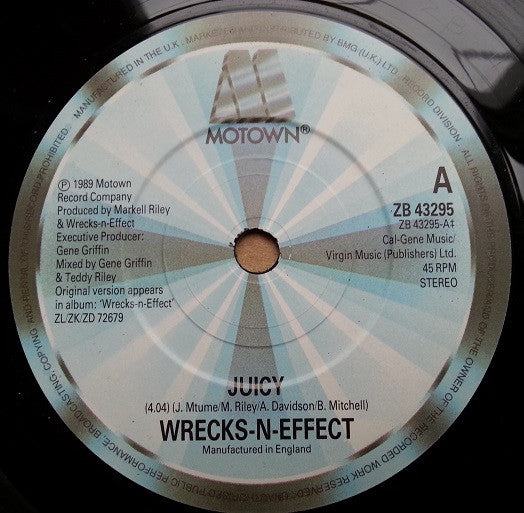 Wrecks-N-Effect - Juicy - Used Vinyl Record 7" image 3