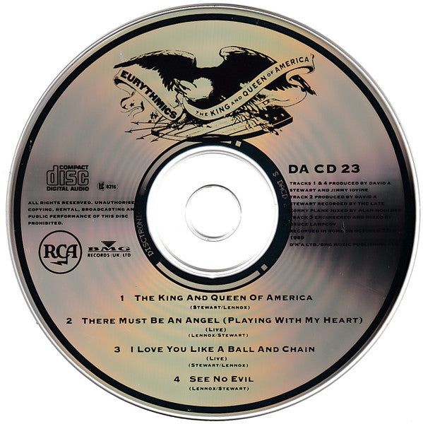Eurythmics - King And Queen Of America - Used CD image 3