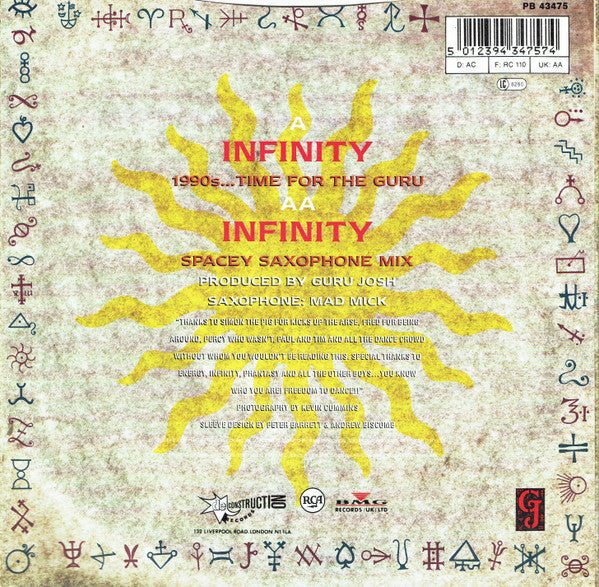 Guru Josh - Infinity - Used Vinyl Record 7" image 6