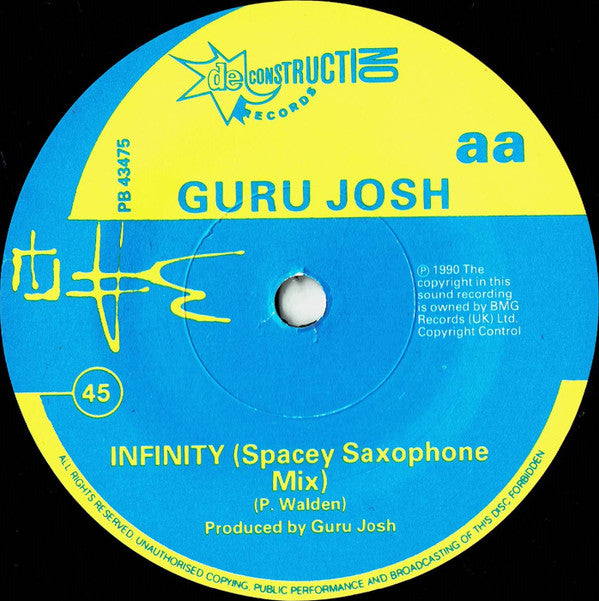 Guru Josh - Infinity - Used Vinyl Record 7" image 8