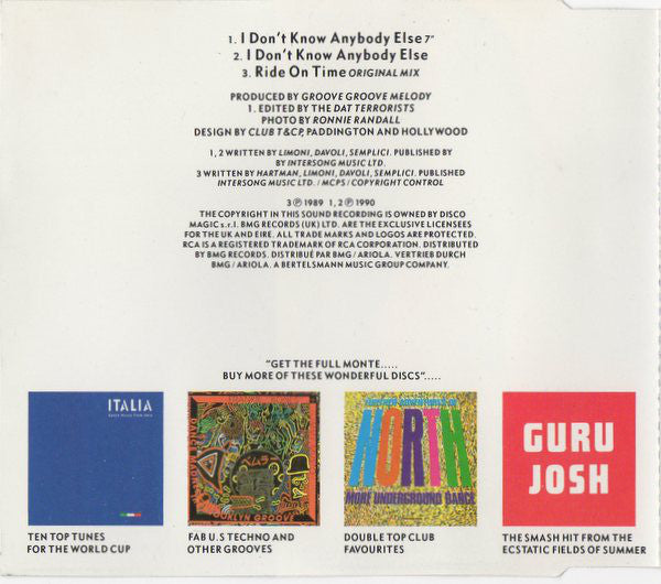 Black Box - I Don't Know Anybody Else - Used CD image 2