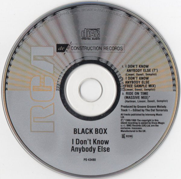 Black Box - I Don't Know Anybody Else - Used CD image 3
