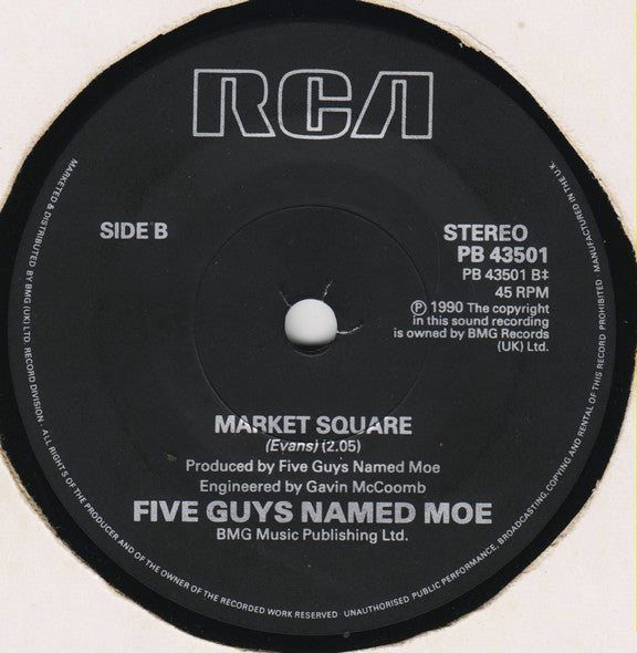 Five Guys Named Moe - Selfish Days - Used Vinyl Record 7" image 4
