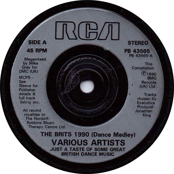 Various - Brits 1990 (Dance Medley) - Used Vinyl Record 7" image 7