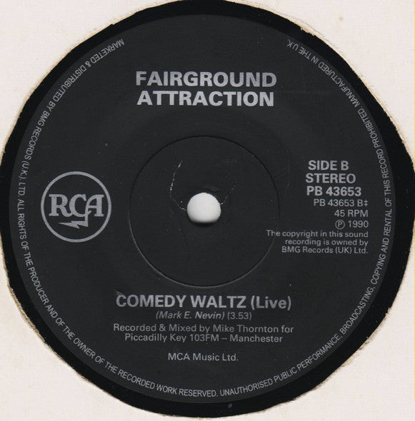Fairground Attractio - Walking After Midnight - Used Vinyl Record 7" image 8