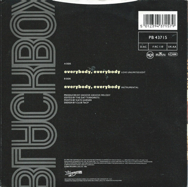 Black Box - Everybody, Everybody - Used Vinyl Record 7" image 4