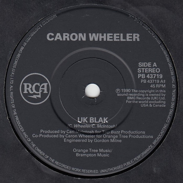 Caron Wheeler - UK Blak - Used Vinyl Record 7" image 3