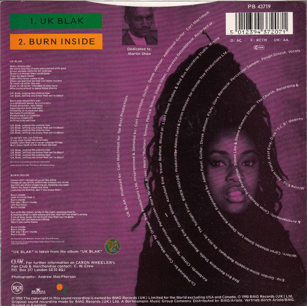 Caron Wheeler - UK Blak - Used Vinyl Record 7" image 6