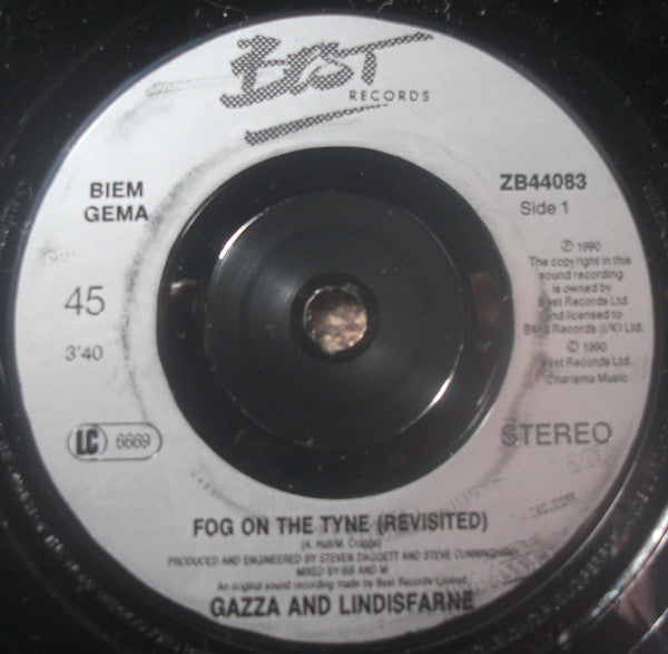 Paul Gascoigne - Fog On The Tyne (Revisited) - Used Vinyl Record 7" image 3