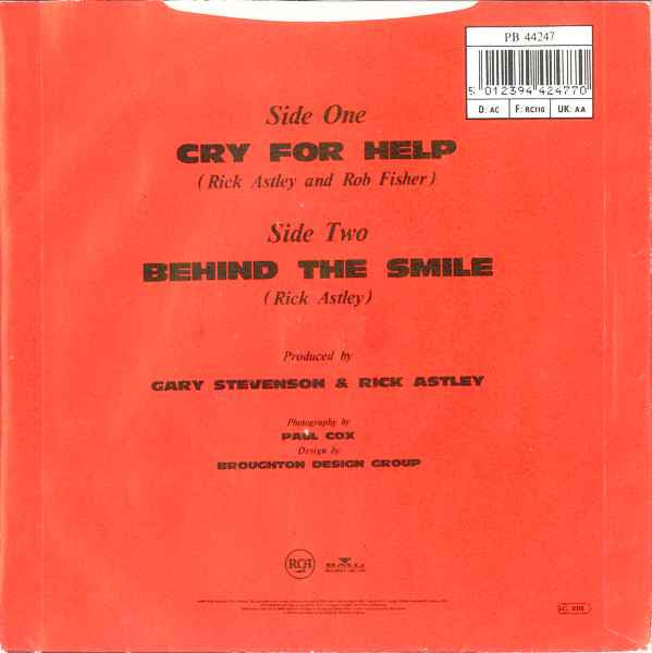 Rick Astley - Cry For Help - Used Vinyl Record 7" image 6