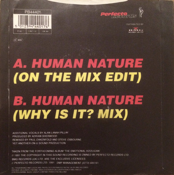 Gary Clail & On-U So - Human Nature - Used Vinyl Record 7" image 2
