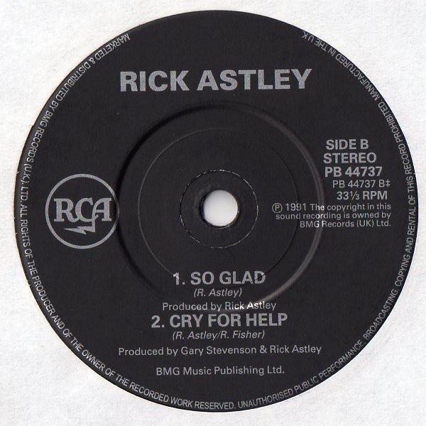 Rick Astley - Never Knew Love - Used Vinyl Record 7" image 4