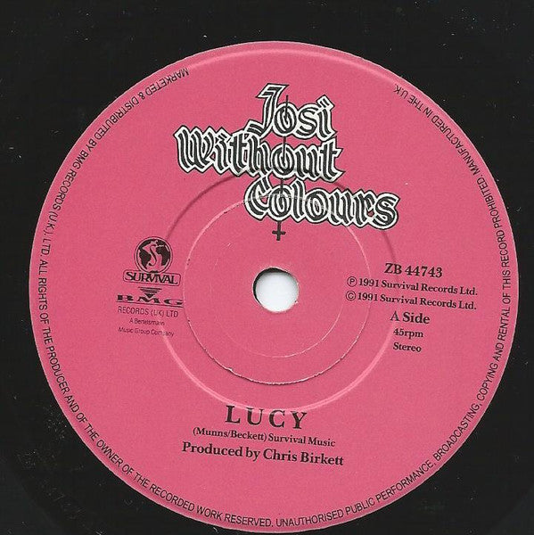 Josi Without Colours - Lucy - Used Vinyl Record 7" image 3