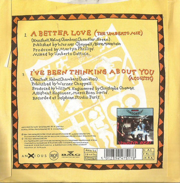 Londonbeat - A Better Love - Used Vinyl Record 7" image 2
