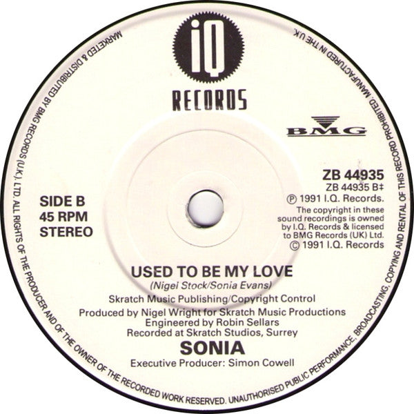 Sonia - Be Young, Be Foolish, Be Happy - Used Vinyl Record 7" image 4
