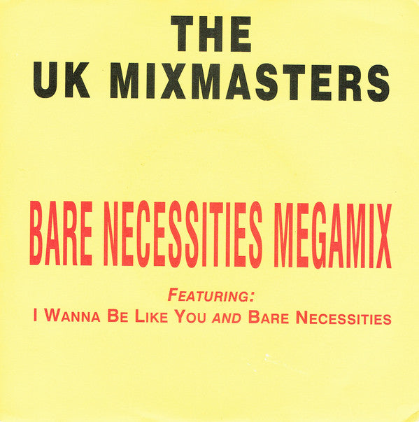 UK Mixmasters - Bare Necessities Megamix - Used Vinyl Record 7" image 5