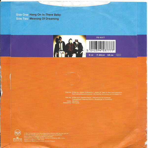 Curiosity - Hang On In There Baby - Used Vinyl Record 7" image 2