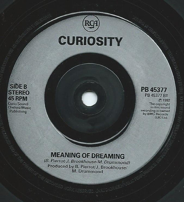 Curiosity - Hang On In There Baby - Used Vinyl Record 7" image 4