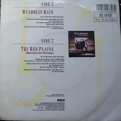 Bruce Hornsby And Th - Mandolin Rain - Used Vinyl Record 7" image 2