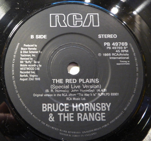 Bruce Hornsby And Th - Mandolin Rain - Used Vinyl Record 7" image 4