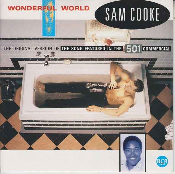 Sam Cooke - Wonderful World - Used Vinyl Record 7" image 1