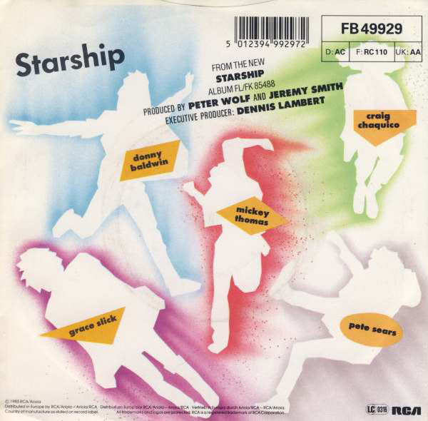 Starship - We Built This City - Used Vinyl Record 7" image 2