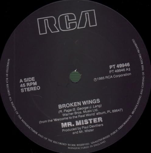 Mr. Mister - Broken Wings - Used Vinyl Record 12" image 3