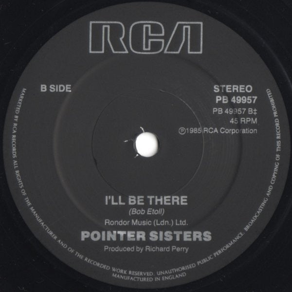 Pointer Sisters - Dare Me - Used Vinyl Record 7" image 4