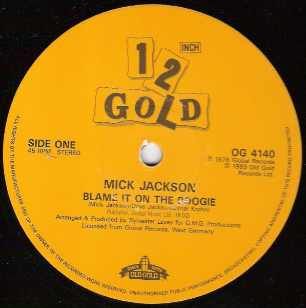 Mick Jackson - Blame It On The Boogie / Weekend / Married Man - Used image 3