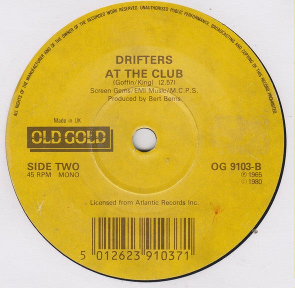 Drifters - Saturday Night At The Movies - Used Vinyl Record 7" image 2