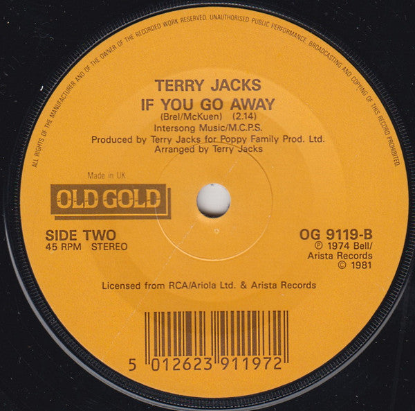 Terry Jacks - Seasons In The Sun - Used Vinyl Record 7" image 8