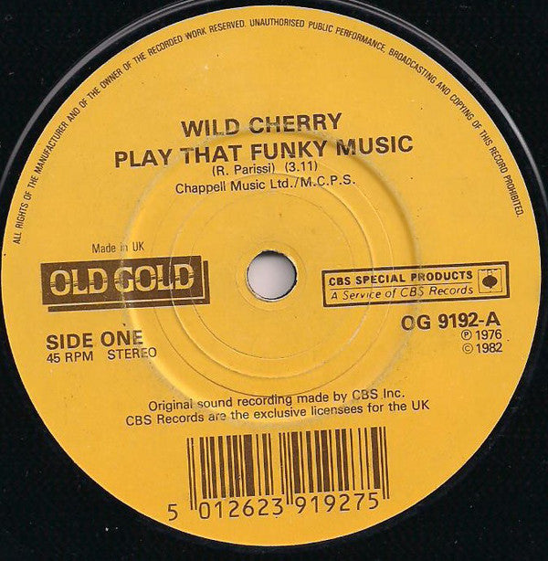 Wild Cherry - Play That Funky Music / Ain't Gonna Bump No More (With image 1