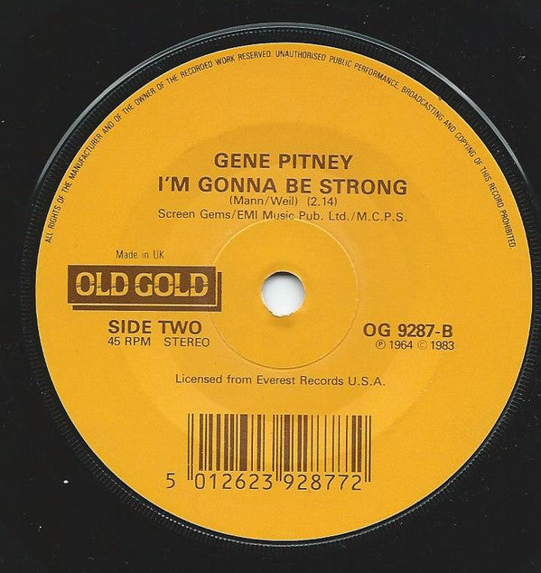 Gene Pitney - 24 Hours From Tulsa - Used Vinyl Record 7" image 4