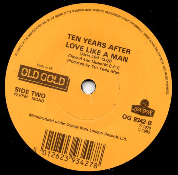 m - Here Comes The Night / Love Like A Man - Used Vinyl Record 7" image 2
