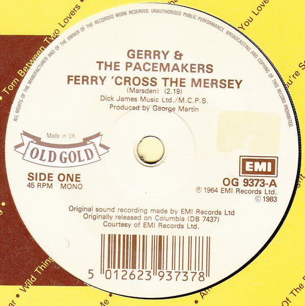 Gerry & The Pacemake - Ferry 'Cross The Mersey / Don't Let The Sun Ca image 1