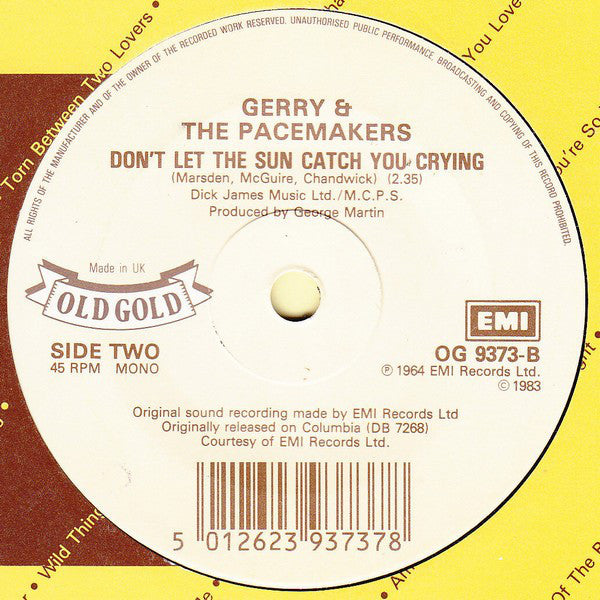 Gerry & The Pacemake - Ferry 'Cross The Mersey / Don't Let The Sun Ca image 2