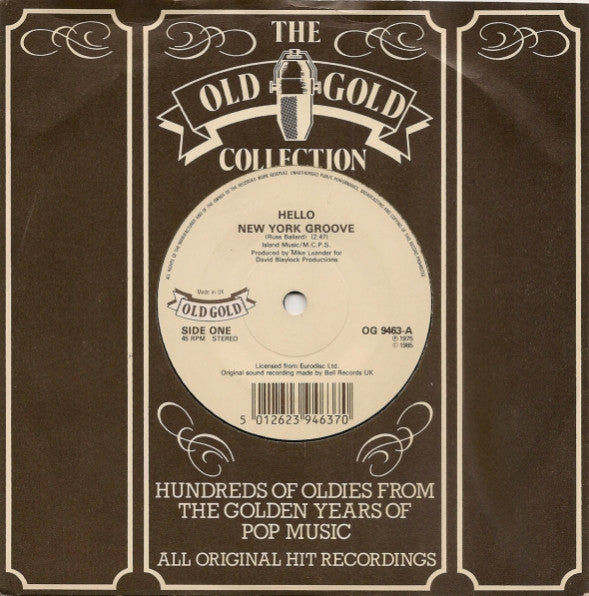 Hello - New York Groove / Tell Him - Used Vinyl Record 7" image 3