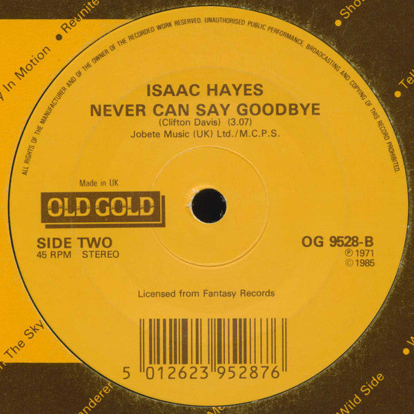 Isaac Hayes - me From 'Shaft' / Never Can Say Goodbye - Used Vinyl Re image 2