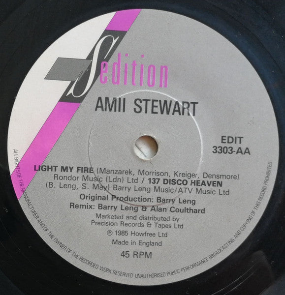 Amii Stewart - Knock On Wood (Ash 48) / Light My Fire (137 Disco Heav image 8