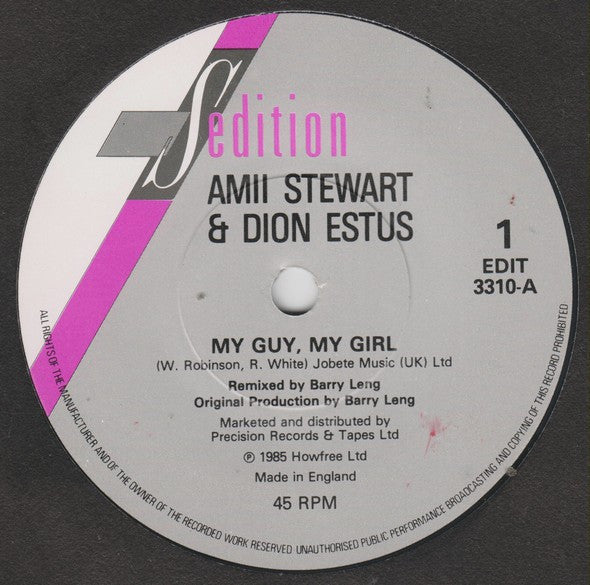 Amii Stewart - My Guy, My Girl - Used Vinyl Record 7" image 7