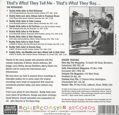 BUDDY HOLLY - Thats What They Tell Me Thats What They Say (Interviews) image 2