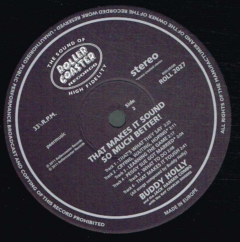 BUDDY HOLLY & THE JA - That Makes It Sound So Much Better - Vinyl Reco image 4