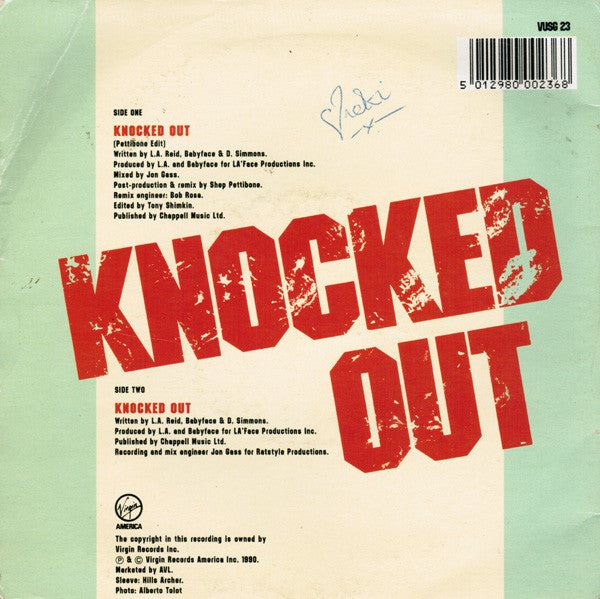 Paula Abdul - Knocked Out - Used Vinyl Record 7" image 4