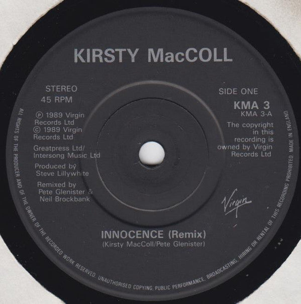 Kirsty MacColl - Innocence - Used Vinyl Record 7" image 7